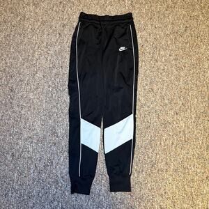 Nike Sportwear Heritage Track Pant Jogger Womens Black White XS Polyester